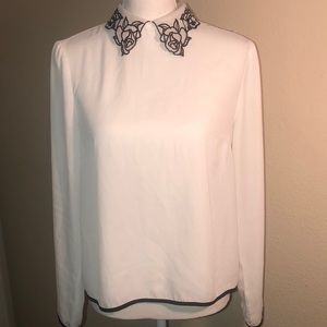 F21 rose detailed blouse